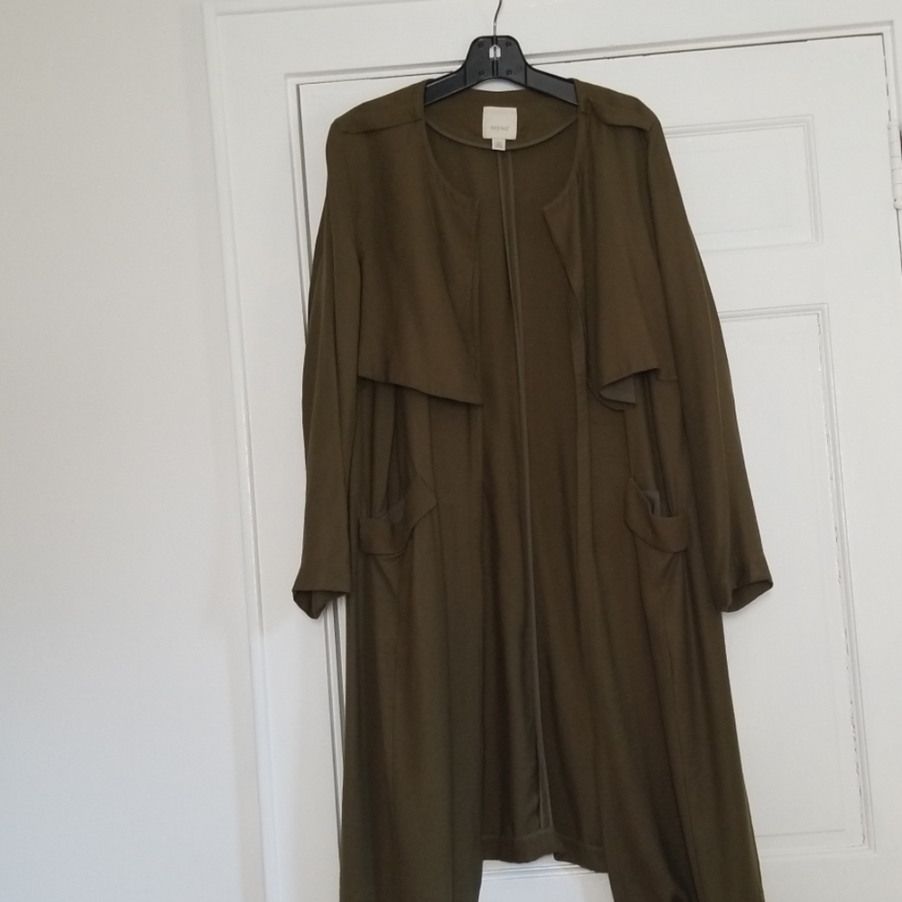 Olive green duster
